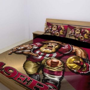 San Francisco 49Ers Duvet Cover and Pillowcase Set Bedding Set 1019