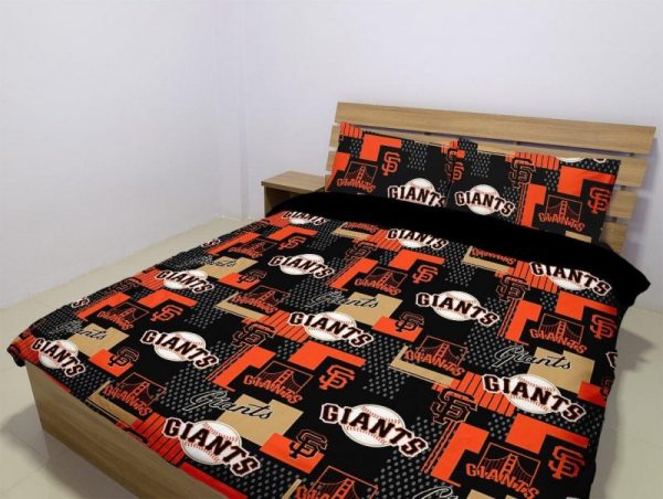 San Francisco Giants Duvet Cover and Pillowcase Set Bedding Set 987