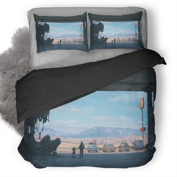 Scifi Robot Parking Garrage 1F Duvet Cover and Pillowcase Set Bedding Set