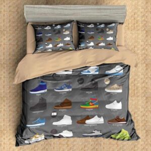 Shoes Duvet Cover and Pillowcase Set Bedding Set
