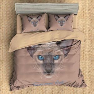 Siamese Cat Duvet Cover and Pillowcase Set Bedding Set