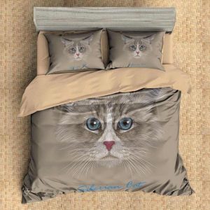 Siberian Cat Duvet Cover and Pillowcase Set Bedding Set