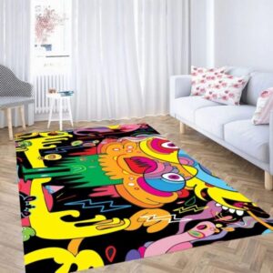 Skateboard art graffiti carpet living room rugs