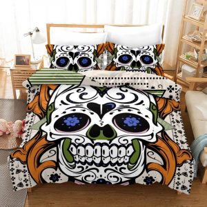 Skull Color Duvet Cover and Pillowcase Set Bedding Set