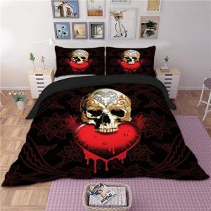 Skull Usa Cool 2 Duvet Cover and Pillowcase Set Bedding Set