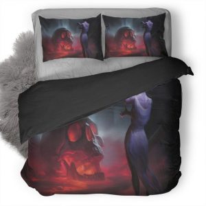 Skull Women Fantasy Witch Da Duvet Cover and Pillowcase Set Bedding Set