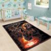 Skull game area rug carpet