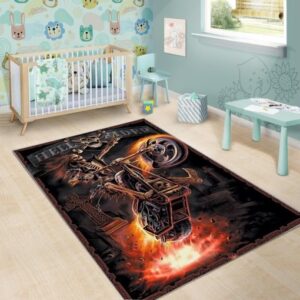 Skull game area rug carpet