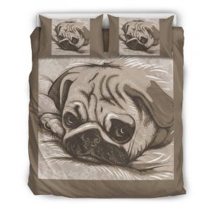Sleepy Pug Duvet Cover and Pillowcase Set Bedding Set