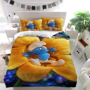 Smurfette Hefty Smurf Duvet Cover and Pillowcase Set Bedding Set