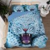 Snow Leopard Duvet Cover and Pillowcase Set Bedding Set