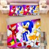 Sonic Knuckles The Hedgehog Game Duver Duvet Cover and Pillowcase Set Bedding Set