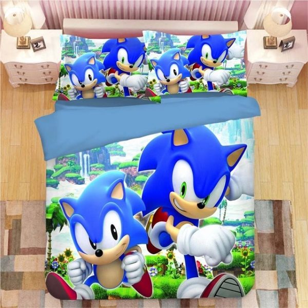 Sonic The Hedgehog 2224 Duvet Cover and Pillowcase Set Bedding Set