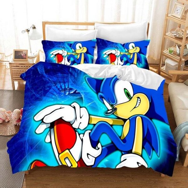 Sonic The Hedgehog 2229 Duvet Cover and Pillowcase Set Bedding Set