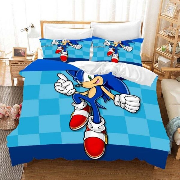 Sonic The Hedgehog 2231 Duvet Cover and Pillowcase Set Bedding Set