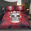 Spider Blood Red Duvet Cover and Pillowcase Set Bedding Set