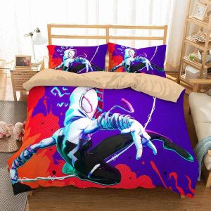 Spider Man Into The Spider Verse Duvet Cover and Pillowcase Set Bedding Set