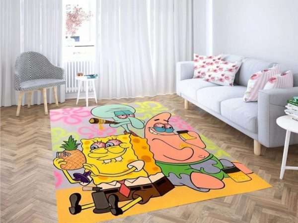 Spongebob patrick and squidward carpet living room rugs