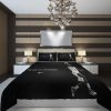 Sports Black Monochrome Portrait Street Road 590163 Duvet Cover and Pillowcase Set Bedding Set 1100