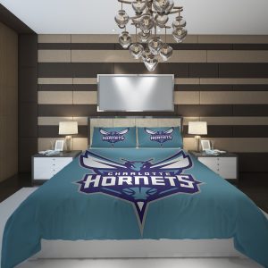 Sports Illustration Logo Basketball Brand Nba Duvet Cover and Pillowcase Set Bedding Set