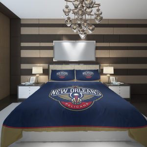 Sports Illustration Logo Flag Basketball Brand Duvet Cover and Pillowcase Set Bedding Set
