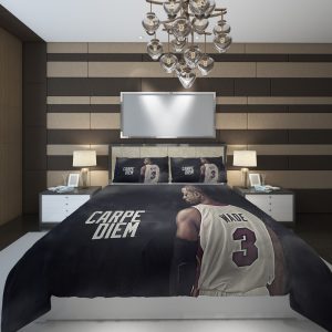 Sports Nba Miami Heat Dwyane Wade 3 Player 588583 Duvet Cover and Pillowcase Set Bedding Set 1120