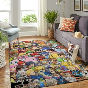 Super Mario Anime Area Rug 01 Gaming Floor Decor Modern Rugs Carpet Mat Living Room Rugs