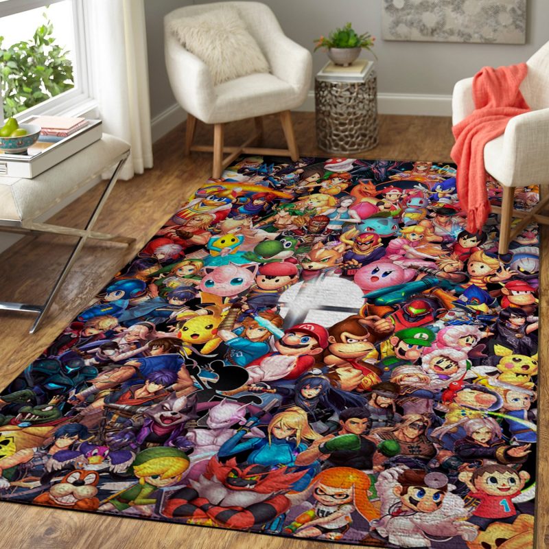 Super Smash Bros Ultimate Game Living Room Rug Carpet 2