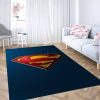 Superman blue wallpaper carpet living room rugs