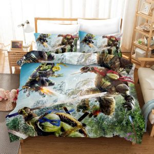 Teenage Mutant Ninja Turtles Duvet Cover and Pillowcase Set Bedding Set