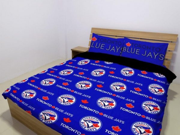 Toronto Blue Jays Duvet Cover and Pillowcase Set Bedding Set 994