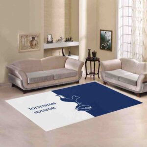 Tottenham Hotspur Football Club White And Blue Carpet Living Room Rugs
