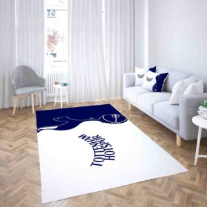 Tottenham Hotspur Football White And Blue Carpet Living Room Rugs