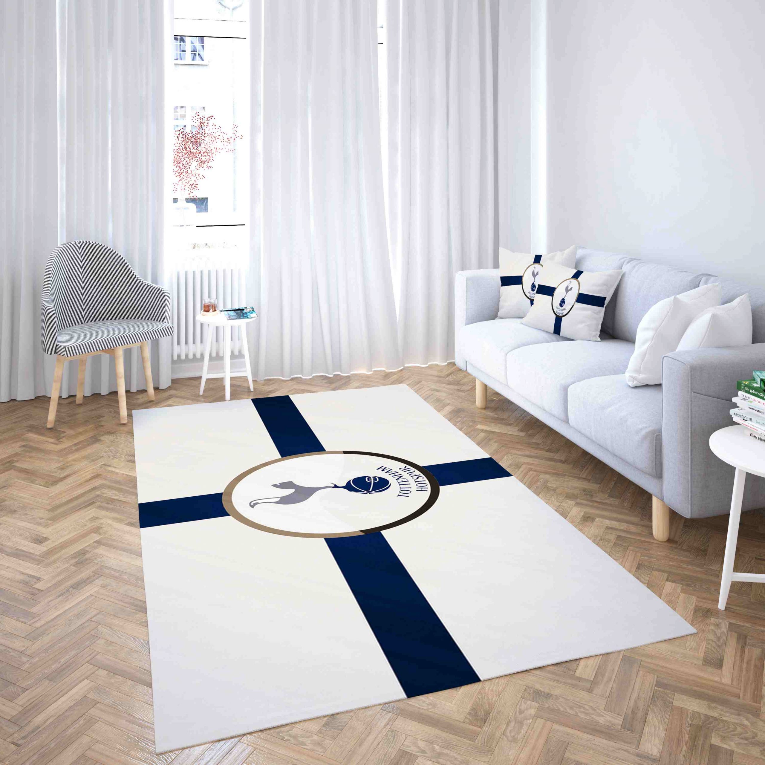 Tottenham Hotspur Football White Carpet Living Room Rugs