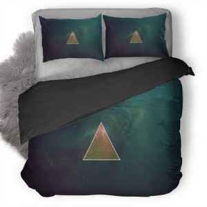 Triangle Galaxy Duvet Cover and Pillowcase Set Bedding Set