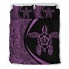 Turtle Polynesian Polynesian Duver Duvet Cover and Pillowcase Set Bedding Set 868
