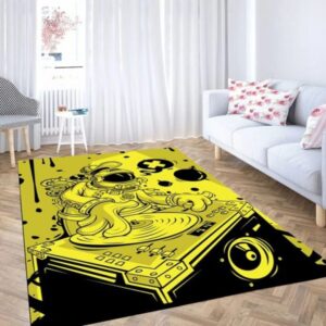 Vector tekno yellow carpet living rugs