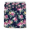 Vintage Blossom Floral Pattern Print Duvet Cover and Pillowcase Set Bedding Set
