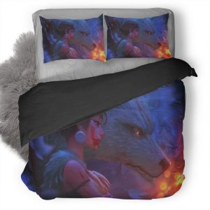 Warrior Girl With Wolf B3 Duvet Cover and Pillowcase Set Bedding Set