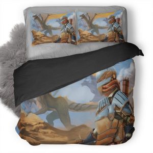 Warrior Steampunk Dragons Artwork 20 Duvet Cover and Pillowcase Set Bedding Set