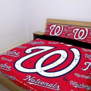 Washington Nationals Duvet Cover and Pillowcase Set Bedding Set 1015