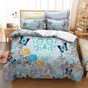 Watercolor Flower Duvet Cover and Pillowcase Set Bedding Set