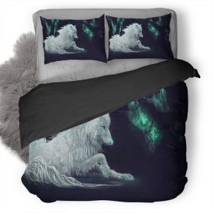 White Wolf Fan Art 37 Duvet Cover and Pillowcase Set Bedding Set