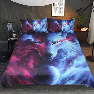 Wolf Eye Duvet Cover and Pillowcase Set Bedding Set