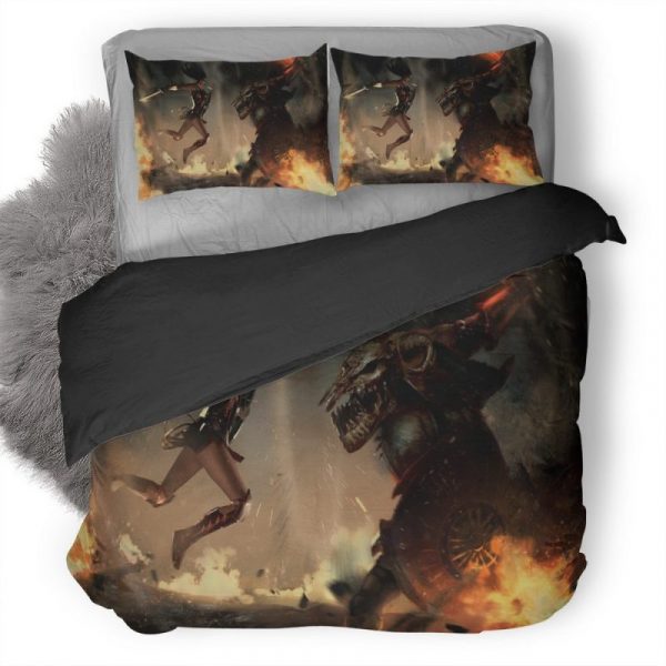 Wonder Woman Vs Ares Um Duvet Cover and Pillowcase Set Bedding Set
