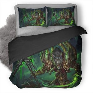 World Of Warcraft Worgen Warlock Ad Duvet Cover and Pillowcase Set Bedding Set
