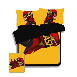 Yellow Red The Flash Duvet Cover and Pillowcase Set Bedding Set