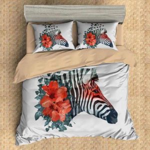 Zebra Duvet Cover and Pillowcase Set Bedding Set