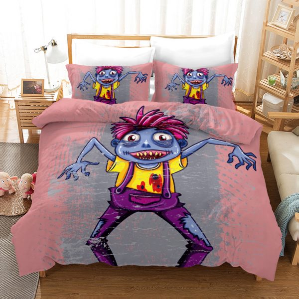 Zomebie Boy 1 Duvet Cover and Pillowcase Set Bedding Set