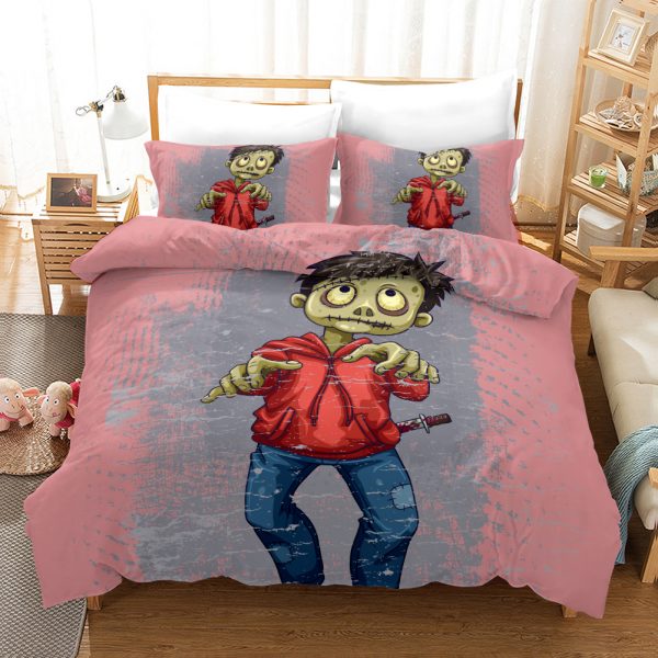 Zomebie Boy 3 Duvet Cover and Pillowcase Set Bedding Set